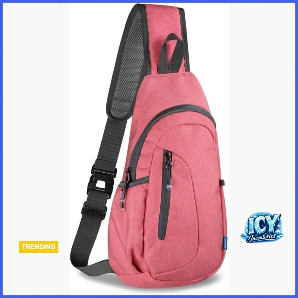 Lightweight Nylon Sling Bag, Crossbody Backpack for Sports and Outdoor